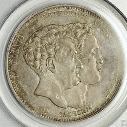 Germania Saxonia Anton Thaler comemorativ Argint 1831-S PCGS MS65
