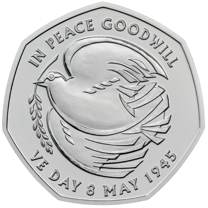 The 80th Anniversary of VE Day 50p Cuivre-nickel 2025