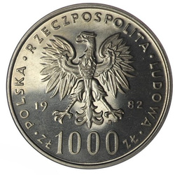 1000 PLN Johannes Paul II 1982