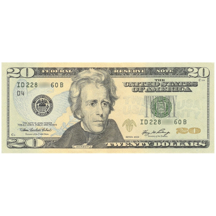 20 dolláros amerikai bankjegy (20 amerikai dollár / 20 USD) UNC 100 darab
