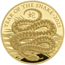 Royal Mint Lunar: Anno del Serpente 1000 grammi d'oro 2025 Proof