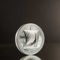 Île de Man : One Noble 2 onces d'argent 2023 Proof Piedfort Ultra haute relief