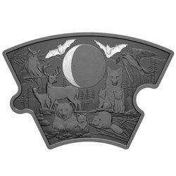 Kanada: Holdfázisok 8 ezüst puzzle érme 2025 Fekete ródium Reverse Proof