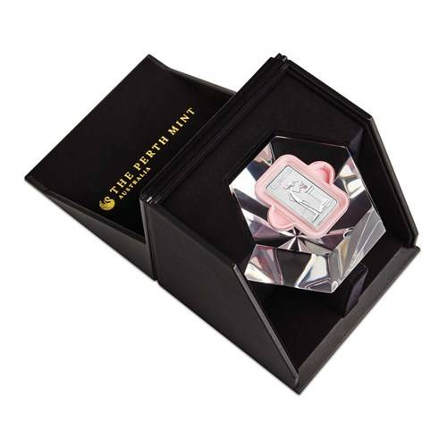 Sztabka Pink Panther 1 uncja Różowego Złota 2018 Diamond