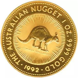 Australisches Känguru – Nugget, 1 Unze Gold, 1992