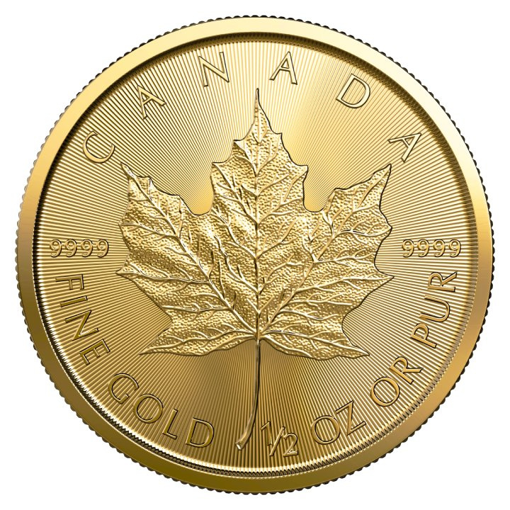 Hoja de Arce Canadiense 1/2 oz Oro 2023