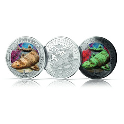 Swell Shark colorée 3 euros cuivre 2023