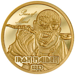 Cook Islands: Iron Maiden - Piece of Mind 0,5 g Gold 2023 Proof 