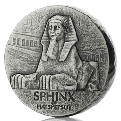 Tchad : ERS Sphinx 5 onces d'argent 2019 Pièce antique