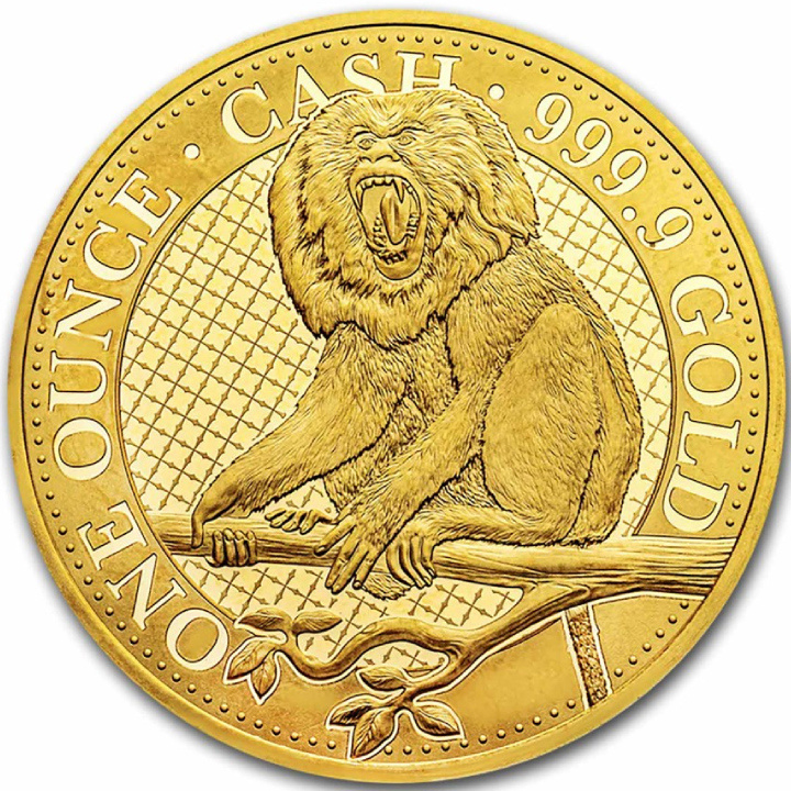 Santa Elena: Efectivo India Fauna - Macaco cola de león 1 oz Oro 2023