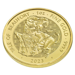 The Royal Tudor Beasts: The Yale Of Beaufort 1 oz Gold 2023