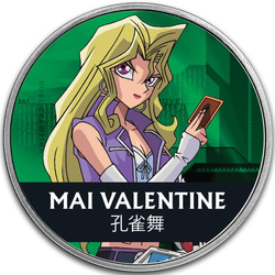 Niue: Yu-Gi-Oh! Mai Valentine colorata 1 oncia d'argento 2024 Slab