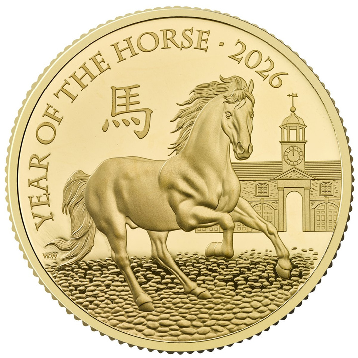 Royal Mint Lunar: Rok Konia 1 uncja Złota 2026 Proof