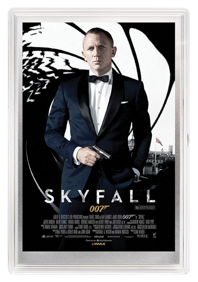 Poster del film: 007 James Bond - Skyfall 5 grammi d'argento 2020 (Foglio d'argento)