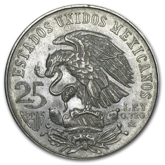 MEXIKÓ 25 PESOS OLIMPIA 1968