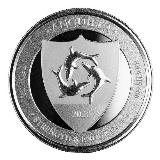 Anguilla: Coat of Arms 1 uncja Srebra 2020