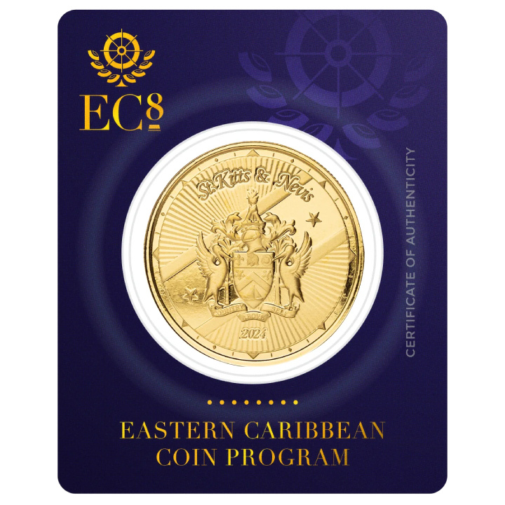 St. Kitts és Nevis: Címer 1 uncia arany 2024 Proof