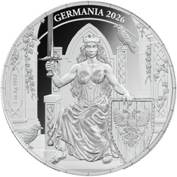 Сребърна монета Germania Mint: Germania 1 унция Сребро 2026 Proof