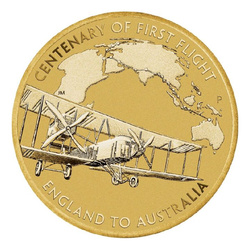 100° anniversario del primo volo dall'Inghilterra all'Australia Bronzo alluminio 2019 (moneta in cartoncino)