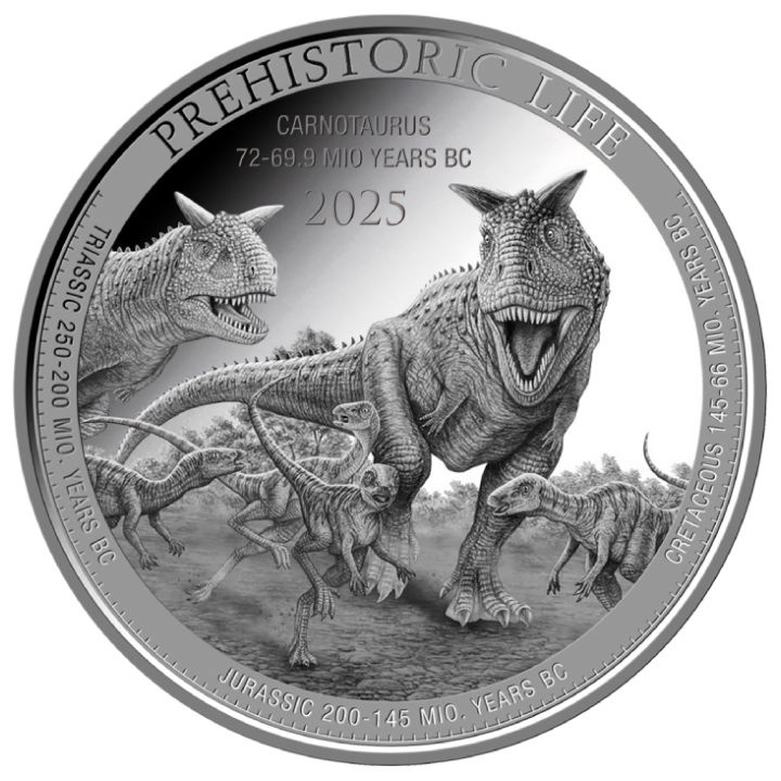 Congo: Prehistoric Life II - Carnotaurus 1 uncja Srebra 2025 