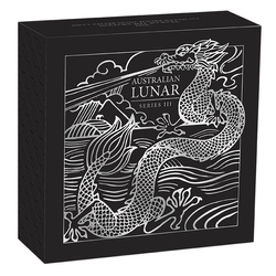 Perth Mint: Lunar III - Rok Smoka 1 uncja Srebra 2024 Proof High Relief