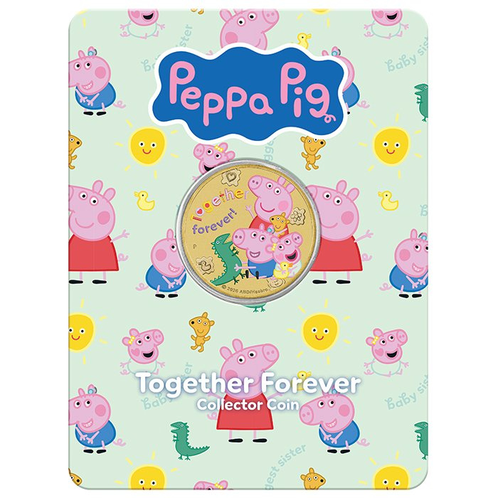 Mince z hliníkového bronzu The Perth Mint: Peppa Pig - Together Forever 13,5 g 2026