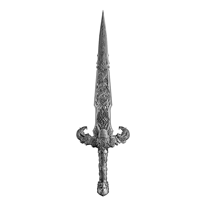 Silver Medal Laevateinn (Loki's Sword) 1 oz Silver 2026 Ultra High Relief Antiqued Shaped