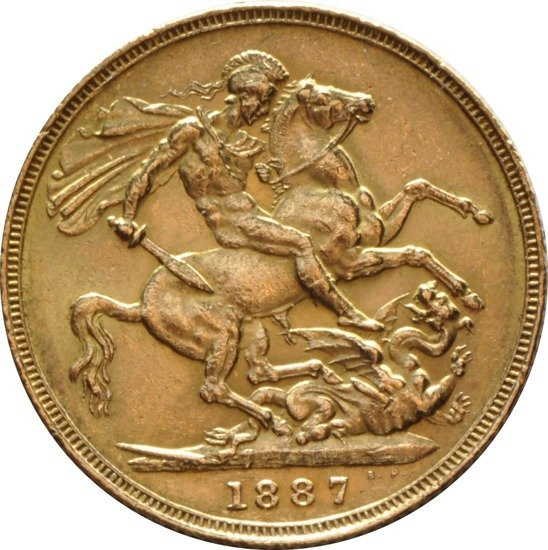 Gold Sovereign Victoria Jubilee- Great Britain 1887-1893