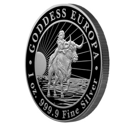 Tokelau: Goddess Europa 1 uncja Srebra 2022