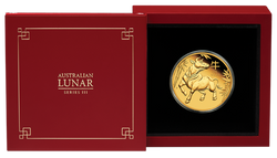 Lunar III: Anno del Bue 1 oncia d'oro 2021 Proof