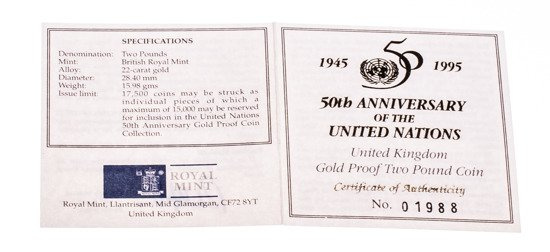 50 rocznica powstania ONZ 1995 Proof