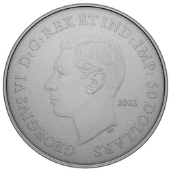 Kanada: Emanuel Hahn's Original Sketch – Royal Visit 50-Dollar-Silbermünze 2025 Antiqued Coin