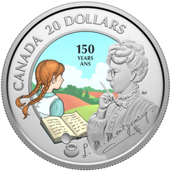 Canada : 150e anniversaire de la naissance de L. M. Montgomery coloré 20 Argent 2024 Proof