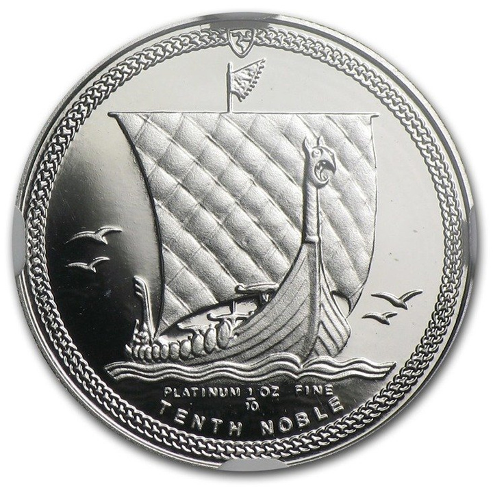 Isla de Man 10 noble 1/10 oz Platino 1986
