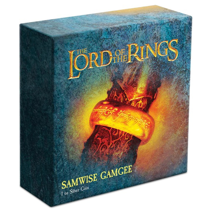 Niue: El Señor de los Anillos - Samwise Gamgee kolorowany 1 uncja Srebra 2021 Proof