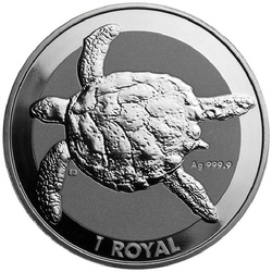 Territorio Británico del Océano Índico: Sea Turtle 1 Royal 1 oz Plata 2020