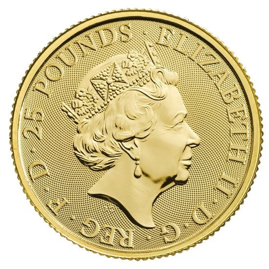 The Queen’s Beasts 2019: The Falcon of the Plantagenets 1/4 oz Gold