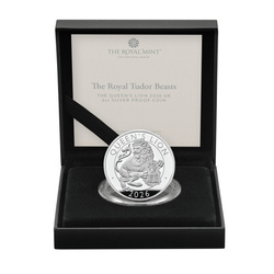 The Royal Tudor Beasts: Queen's Lion 2 oz Silver 2026 Proof