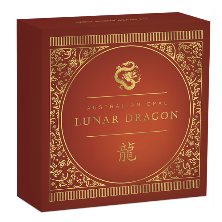 Perth Mint: Lunar III - Year of the Dragon 1 oz Silber 2024 Proof Opal
