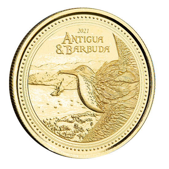 Antigua & Barbuda: Fregata wielka 1 uncja Złota 2021