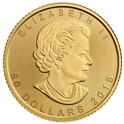Feuille d'érable canadienne 1 once d'or 2015 dans un certipack