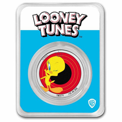 Samoa: Looney Tunes - Tweety színes 1 uncia ezüst 2023 Slab