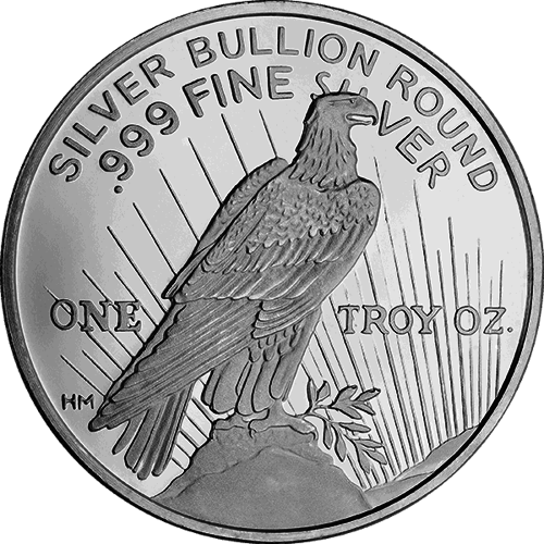 Dollaro della libertà 1 oncia d'argento rotonda