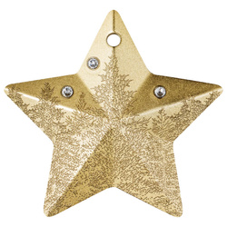Cookinseln: Weihnachtsornament – Winterwald, vergoldet 1 Unze Silber 2025 Silk Coin