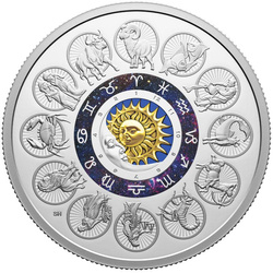 Canada: Signs of the Zodiac coloured 2 oz Silver 2024 Proof Coin