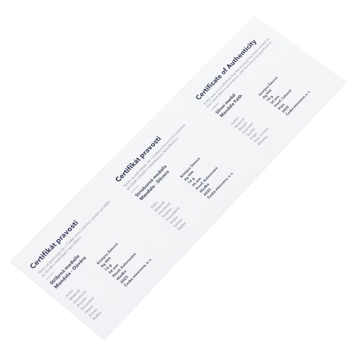 Mandala Faith coloured Silber 2022 Proof