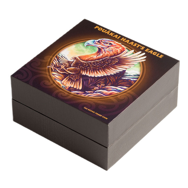 New Zealand: Annual Coin – Pouakai Haast's Eagle Gold-Plated 2 oz Silver 2025 Black Proof