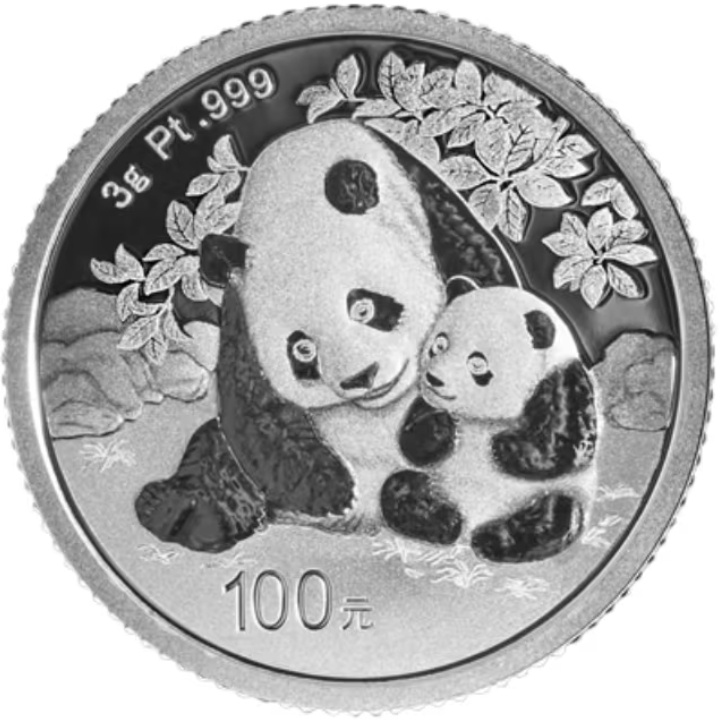 Panda cinese 3 grammi di platino 2024 Proof