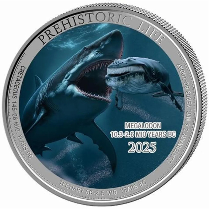 Congo: Prehistoric Life - Megalodon kolorowany 1 uncja Srebra 2025