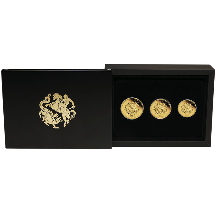 Perth Mint 125. rocznica powstania - Zestaw 3 monet Suweren Australijski Złoto 2024 Proof